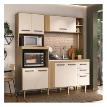 Cozinha Compacta Cadorin Grazi New Freijó Areia